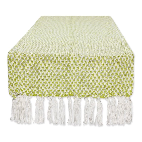 DII Textured Cotton Table Runner, Avocado, 15"W x 72"L