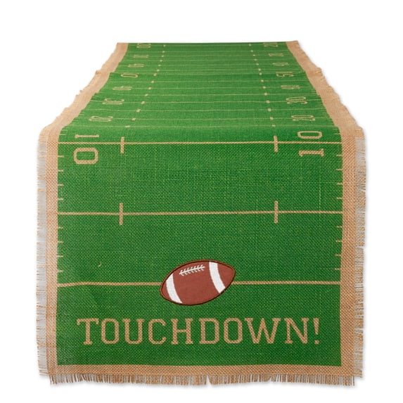 DII Touchdown Print Jute Table Runner 14X74
