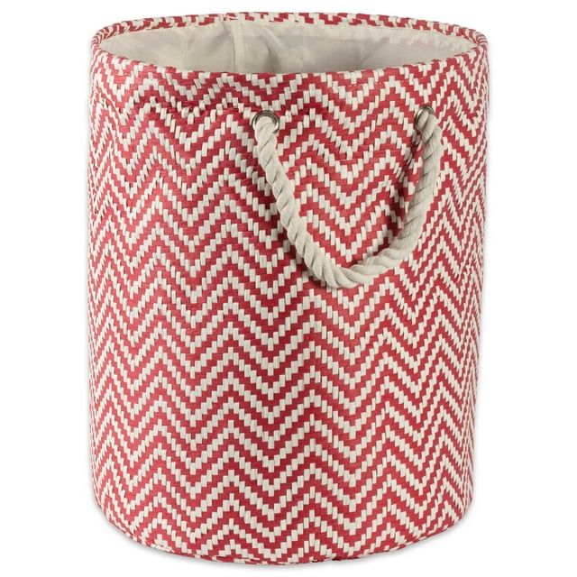DII Traditional Paper Basket, Red