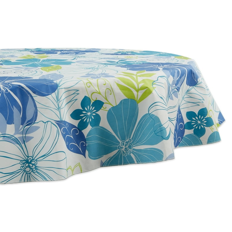 Tropical Turquoise Flowers Vinyl Tropical Turquoise Flowers Vinyl