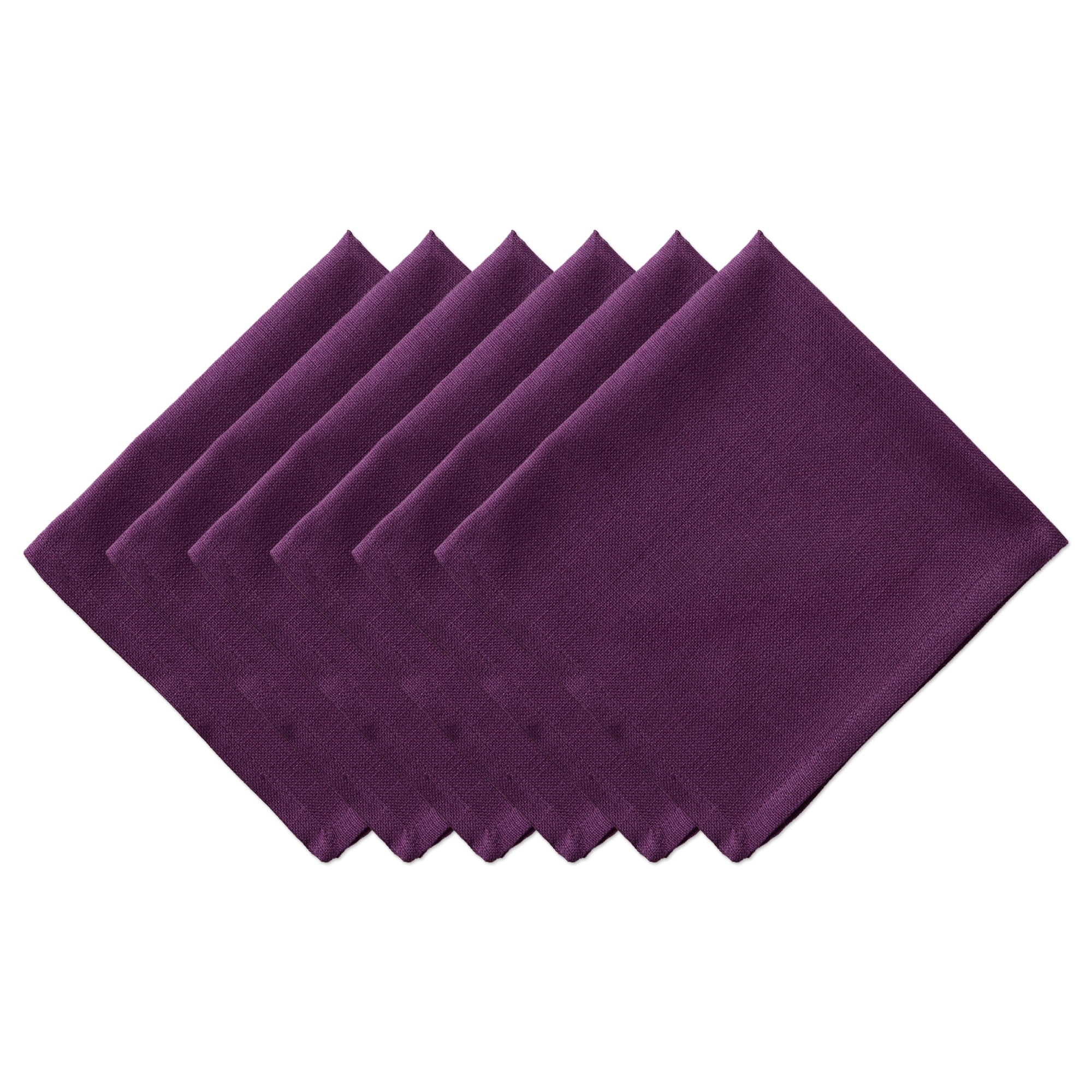 DII Variegated Eggplant Napkin (Set of 6), 20x20", 100 Cotton