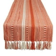 thumbnail image 1 of Contemporary Home Living Braided Stripes Table Runner with Knotted Tassels - 108" - Yam Orange and, 1 of 3
