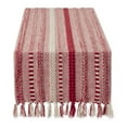 thumbnail image 1 of DII Braided Stripe Jacquard Fringe Table Runner, 1 of 5