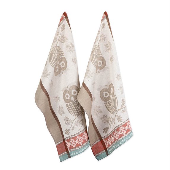 DII Winter Sparkle Collection Metallic Dishtowel Set, 18x28, Woven Snowflakes, 2 Piece