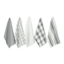 DII Woven Everyday Basic Dishtowel Set/5, 18x28"
