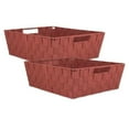 thumbnail image 1 of DII Woven Nylon Trapezoid Storage Bin, Rust, Tray, 1 of 9