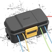 DIIVOO Outdoor Electrical Box Waterproof Cable Management Box, Large Black