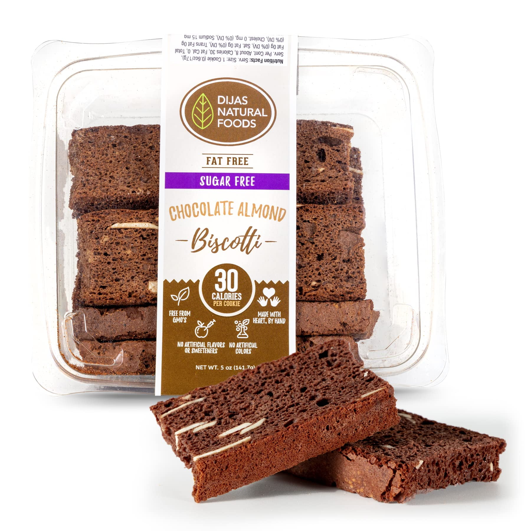 DIJAS Natural Foods, Crunchy MMF7 SugarFree Biscotti Cookie, All