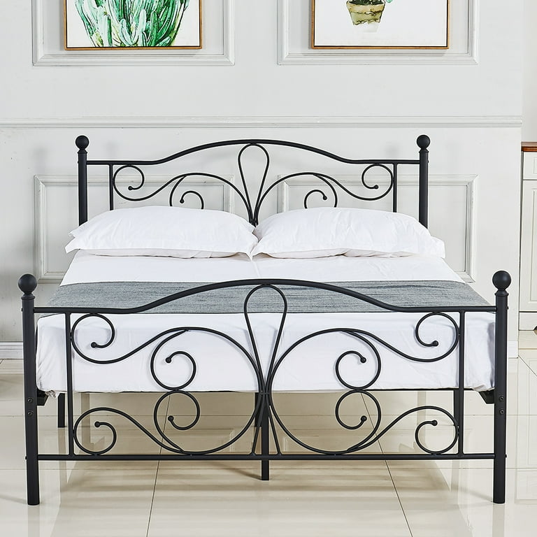 Decorative metal bed frame top