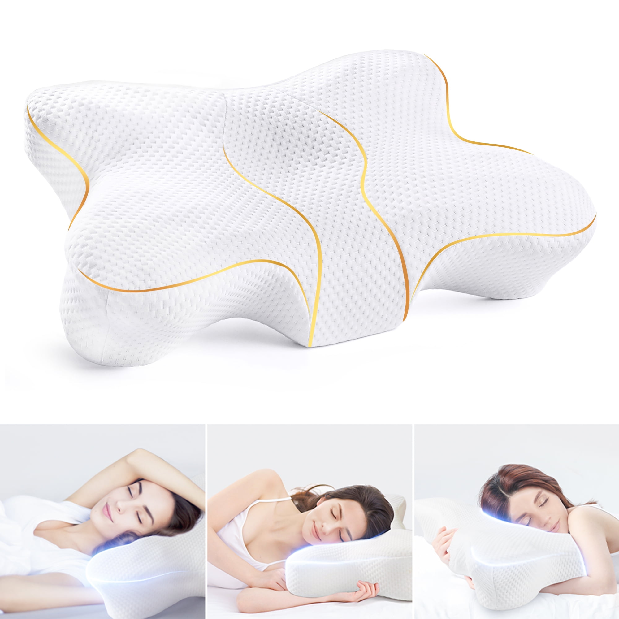 DIKI Memory Pillow Neck support Ergonomic Anti Dust Mite 24.4 x