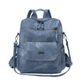 thumbnail image 1 of DIKIRAUO PU Leather Backpack Purse for Women Casual Handbag Ladies Shoulder Bags,1,1,1,5,5,blue,Adult,School Backpacks,Over-the-Shoulder, 1 of 2