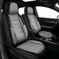 thumbnail image 1 of DIKSOAKR Car Seat Covers Front Seats Fit for Ford Ranger(Not Fit Raptor) 2019-2026 Waterproof Leather Front and Back Car Seat Covers Protectors Grey,Front Set(2 Seats), 1 of 10