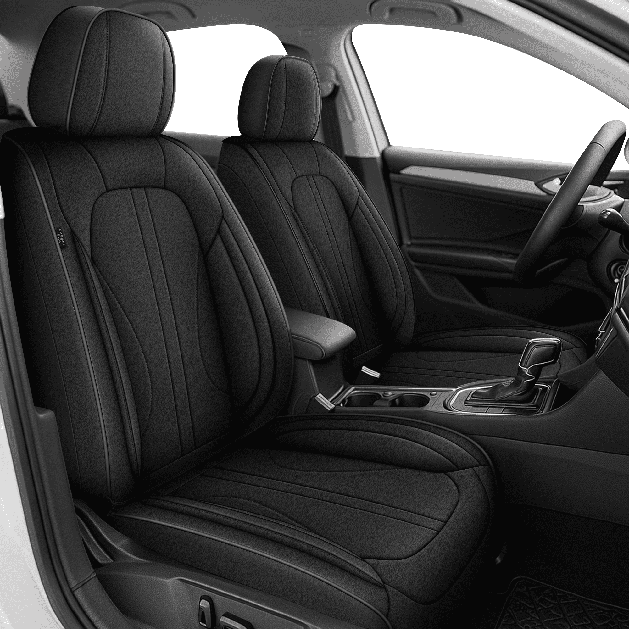 DIKSOAKR Car Seat Covers Front Seats for Lexus ES 350 300H 2007-2025 Waterproof Leather Seat Covers Comfort Car Seat Protector with Lumbar Support Black,Front Set(2 Seats)