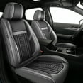 thumbnail image 1 of DIKSOAKR Car Seat Covers Front Seats for Subaru XV Crosstrek 2013-2024 2025 2 Seats Waterproof Leather Car Seat Covers Protectors with Lumbar Support Grey,Front Set(2 Seats), 1 of 9