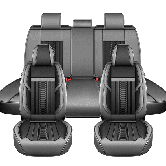 DIKSOAKR Car Seat Covers Full Set for Chevrolet Chevy Cruze 2011-2019 Premium Leather Seat Covers with Lumbar Support,Waterproof Auto Protectors Cushions Grey,Full Set(2 Row 5 Seats)