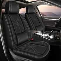 DIKSOAKR Car Seat Covers Full Set Fit For Chevy Colorado 2015-2024 Waterproof Fashion Faux Leather Seat Covers 5 Seats Auto Interior Protectors(Black)