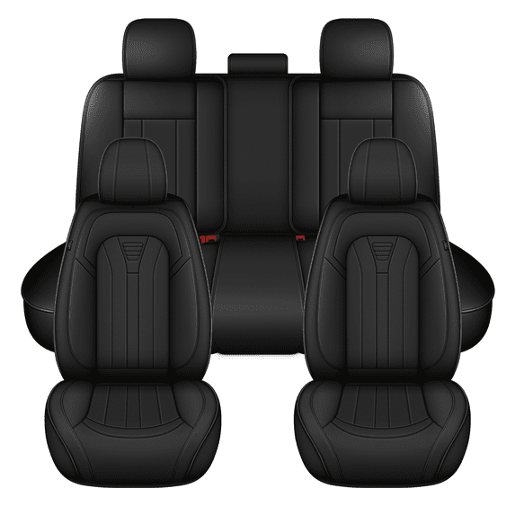 DIKSOAKR Car Seat Covers Full Set for Honda CRV 2023-2024 2025 Waterproof Leather Seat Covers Cushion Lumbar Support Comfort Automotive Interior Black,Full Set(2 Row 5 Seats)