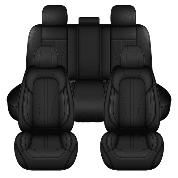 DIKSOAKR Car Seat Covers Full Set for Honda Passport 2019-2021 Faux Leather Waterproof Comfort Full Set Car Seat Covers Lumbar Support Seat Cushion Black,Full Set(2 Row 5 Seats)