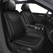 DIKSOAKR Car Seat Covers Full Set for Honda Pilot 2005-2016 5 Seats Breathable Cooling Leather Seat Cover Carseat Protector Black,Full Set2 Row 5 Seats