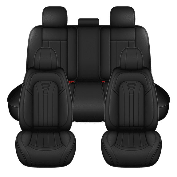 DIKSOAKR Car Seat Covers Full Set for Jeep Patriot 2007-2017 Faux Leather Waterproof Comfort Full Set Car Seat Covers Lumbar Support Seat Cushion Black,Full Set(2 Row 5 Seats)