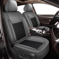 thumbnail image 1 of DIKSOAKR Car Seat Covers Full Set for Kia Spectra 2002-2009 Faux Breathable Leather Seat Cover 2 Rows 5 Seats Car Seat Protector Grey,Full Set(2 Row 5 Seats), 1 of 8