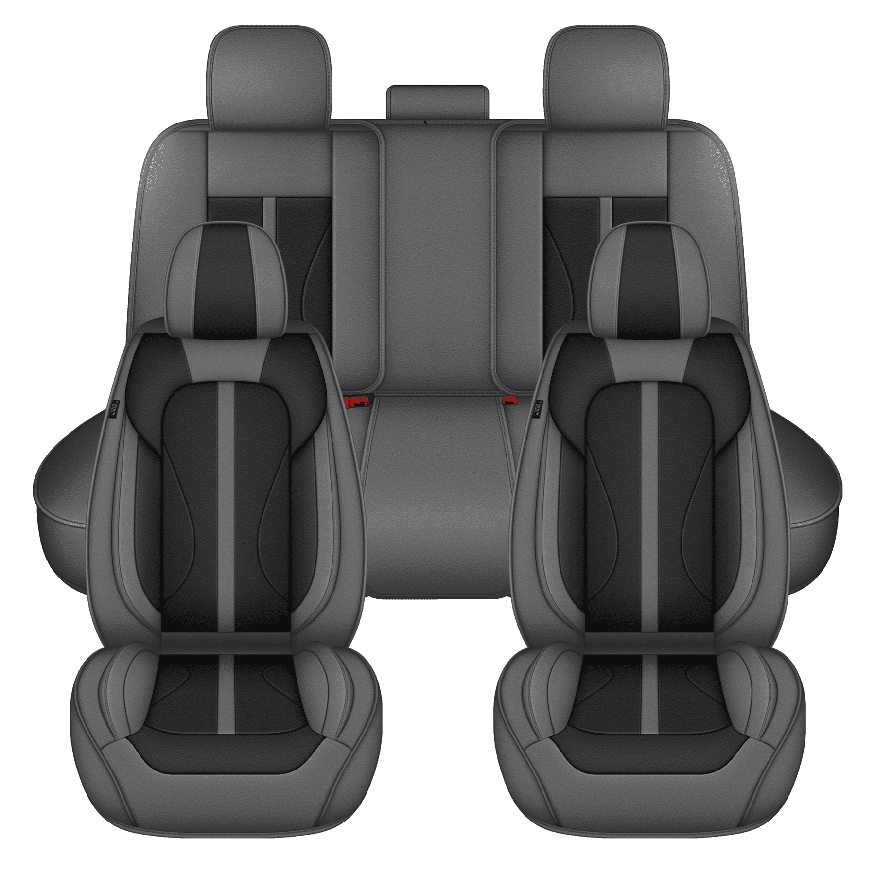 DIKSOAKR Car Seat Covers Full Set for Lexus ES 350 300H 2007-2025 Premium Leather Seat Covers with Lumbar Support,Waterproof Auto Protectors Cushions Grey,Full Set(2 Row 5 Seats)