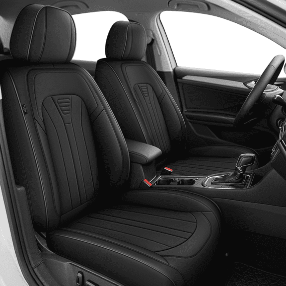 DIKSOAKR Car Seat Covers Full Set for Nissan Rogue 2008-2026 Faux Leather Waterproof Comfort Scratch Resistant Airbag Compatible Easy Clean Black,Full Set(2 Row 5 Seats)