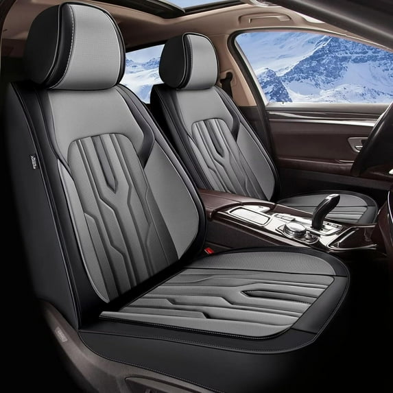 DIKSOAKR Fit BMW X3 2004-2018 Black Car Seat Covers Full Set 5 Seats Faux Leather Cushion Protector