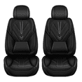 thumbnail image 1 of DIKSOAKR Fit for Hyundai Santa Fe 2007-2025 2026 Seat Covers Front Set Waterproof Faux Leather with Lumbar Support Comfortable Automotive Seat Cushion (2 Seat, Black), 1 of 7