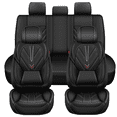 thumbnail image 1 of DIKSOAKR Fit for Nissan Kicks 2018-2025 2026 Seat Covers Full Set Waterproof Faux Leather with Lumbar Support Comfortable Automotive Seat Cushion (5 Seat,Black), 1 of 8