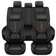 thumbnail image 1 of DIKSOAKR Fit for Volvo XC60 2010-2017 Seat Covers Full Set Waterproof Faux Leather with Lumbar Support Comfortable Automotive Seat Cushion (5 Seat,Black+Red Line), 1 of 8