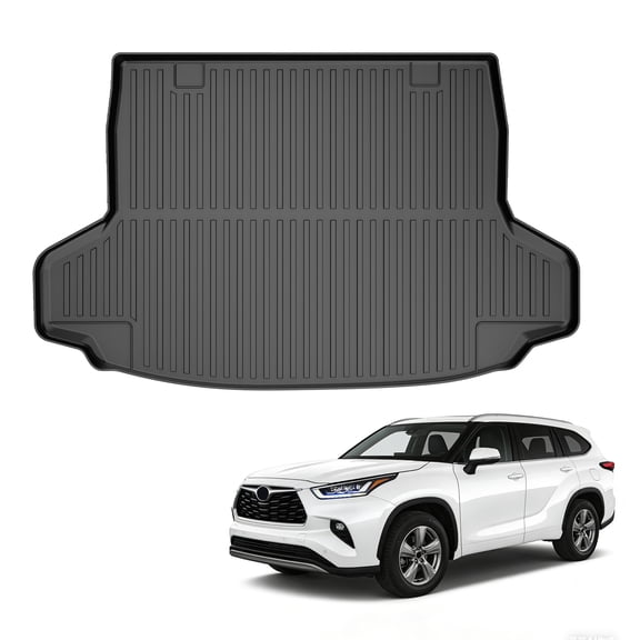 DIKSOAKR Fit for Toyota Grand Highlander 2024-2026 Cargo Liner with Backrest Mat All Weather TPE Trunk Mat for Grand Highlander Accessories