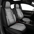 thumbnail image 1 of DIKSOAKR Front Car Seat Covers Fit for Mazda 6 2010-2021 Waterproof Front Car Seat Covers Cushion with Lumbar Support Grey,Front Set(2 Seats), 1 of 10