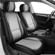 DIKSOAKR Front Seat Covers Fit for GMC Acadia 2017-2023 Waterproof & Tear-Resistant Leather Car Seat Cover Car Seat ProtectorGrey,2 Seats