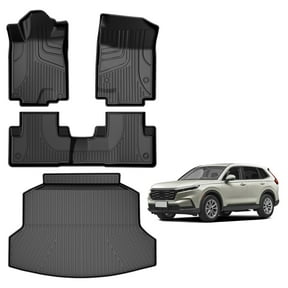 DIKSOAKR Full Set Floor Mats & Cargo Mat For Honda CR-V 2012-2016 LX, SE & EX (Not Fit EX-L & Touring Models) Custom Fit All Weather TPE Floor Liners for CR-V 1st & 2nd Row & Trunk Mat