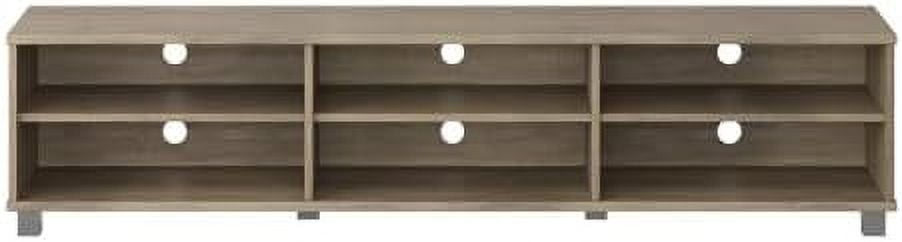 Brown Wood Grain TV Stand with Cabinet for 85" TVs