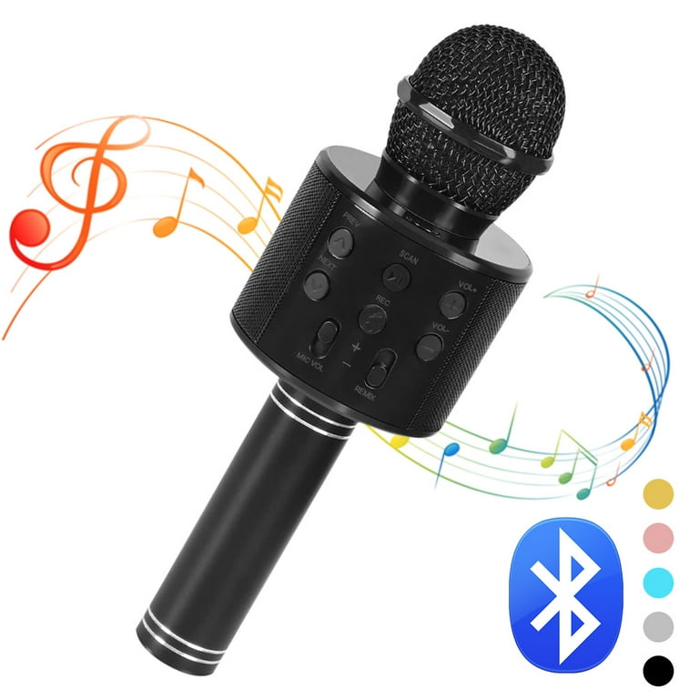 DIKTOOK Wireless Bluetooth Karaoke Microphone for Kids Adult