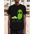 thumbnail image 1 of DILL With IT" Men's Cotton T-Shirt - Fun Cartoon Pickle Design, 100% Cotton, Short-Sleeved, Crew Neck - Ideal For Casual Outings & Sports - Machine Washable, Sports Tshirt|Crew Neck Tshirt|Cotton Com, 1 of 6