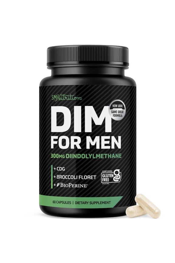 DIM 300mg | Estrogen Blocker & Hormone Balance for Men | Diindolylmethane Aromatase Inhibitor | 60 Ct