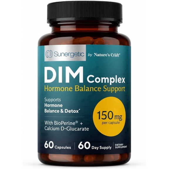 DIM Supplement with Broccoli Extract and Calcium D-Glucarate, 60 Count
