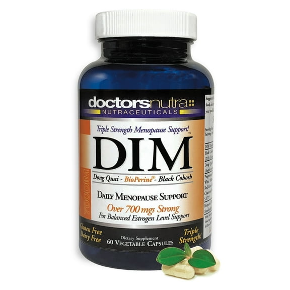 Menopause Relief DIM Supplement by Doctors Nutra Nutraceuticals, 700mg Blend of Dong Quai, Bioperine Reduce Hot Flashes and Night Sweats, 60 Capsules