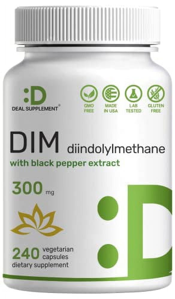 DIM Supplement 300mg, 240 Caps, 4 Months Supply, Diindolylmethane DIM