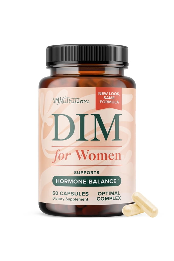 DIM Supplement for Women 250 mg | Estrogen Balance, Menopause, Hot Flashes & Night Sweats Support | 60 Ct