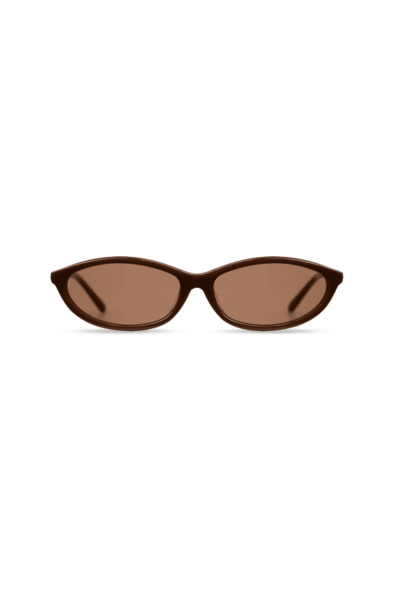 DIMA Dina Retro Oval Sunglasses for Men and Women, Brown Bio Acetate Frame with Brown CR39 Lenses, Unisex Vintage Slim Sun Glasses