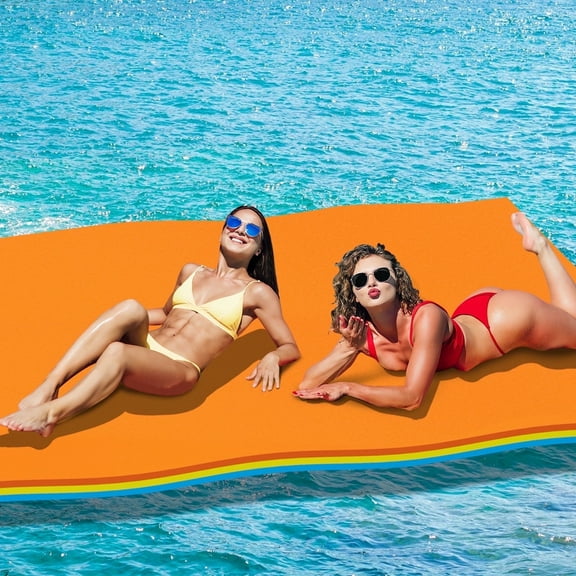 Dimedeal 6/9/12’ Floating Mats, XPE Foam Water Mat with Unlimited Fun, Suitable for Adult and Pets or Multiple Users, Floating Lily Pad for Water Recreation on Pool, Beach, Ocean, Lake