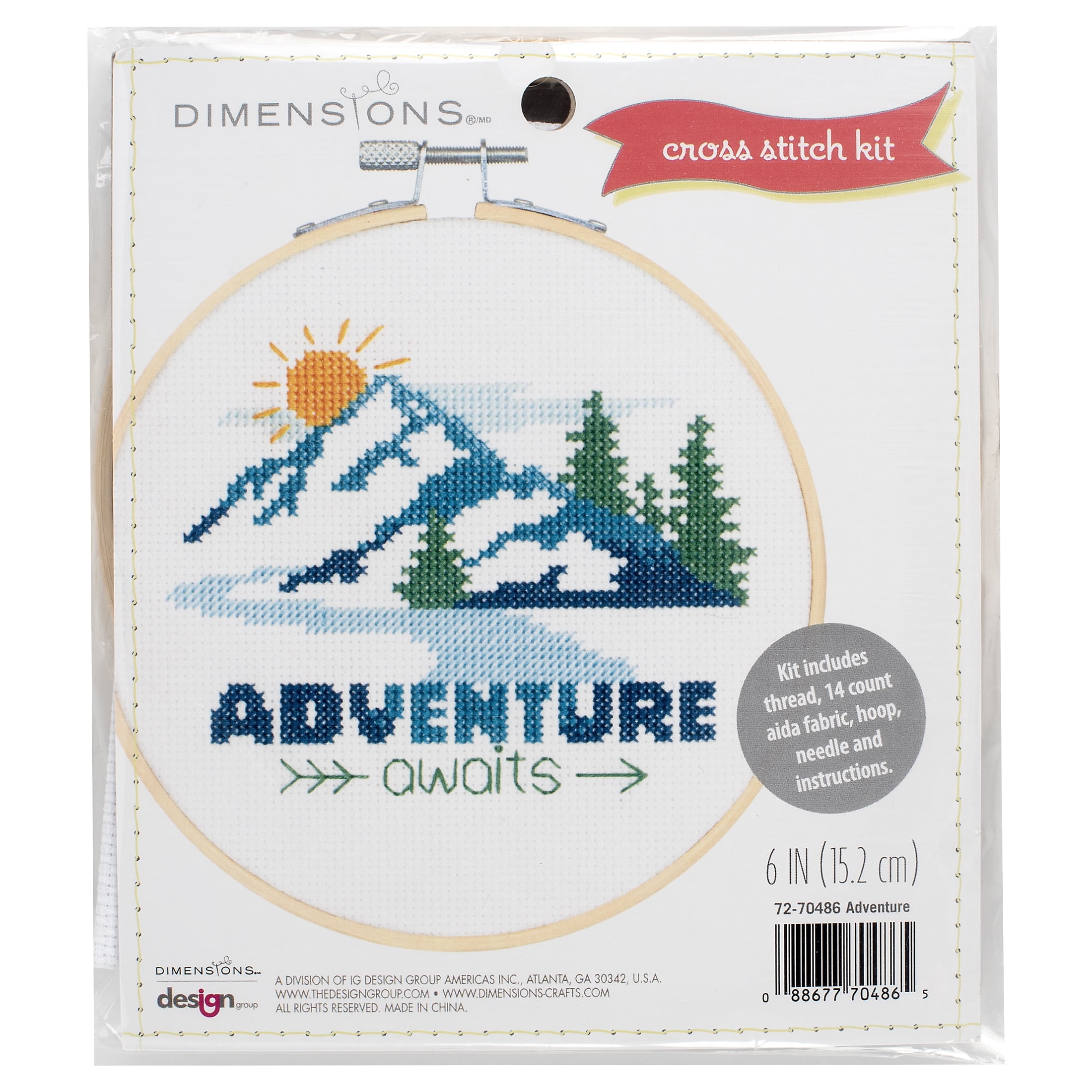 Mill Hill Sledding Gnome Cross Stitch Kit - Beaded Counted Craft Project MH172012