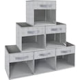 thumbnail image 1 of LEFEE 6 Pack Cube Storage Bin, Foldable Storage Cubes with Window, Storage Cubes, Closet Storage Bins with Handle, 11 x 11 inch Storage Cubes for Clothes, Toys, Books (Grey), 1 of 7