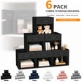 thumbnail image 1 of DIMJ Closet Organizers Boxs， Fabric Storage Cubes,Collapsible Cube Fabric Storage Bins (12" x 12"), 6 Pack, Black, 1 of 8