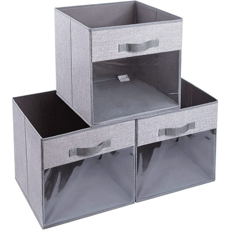 DIMJ 12 PCS Dresser Drawer Organiser Fabric Storage Box Foldable