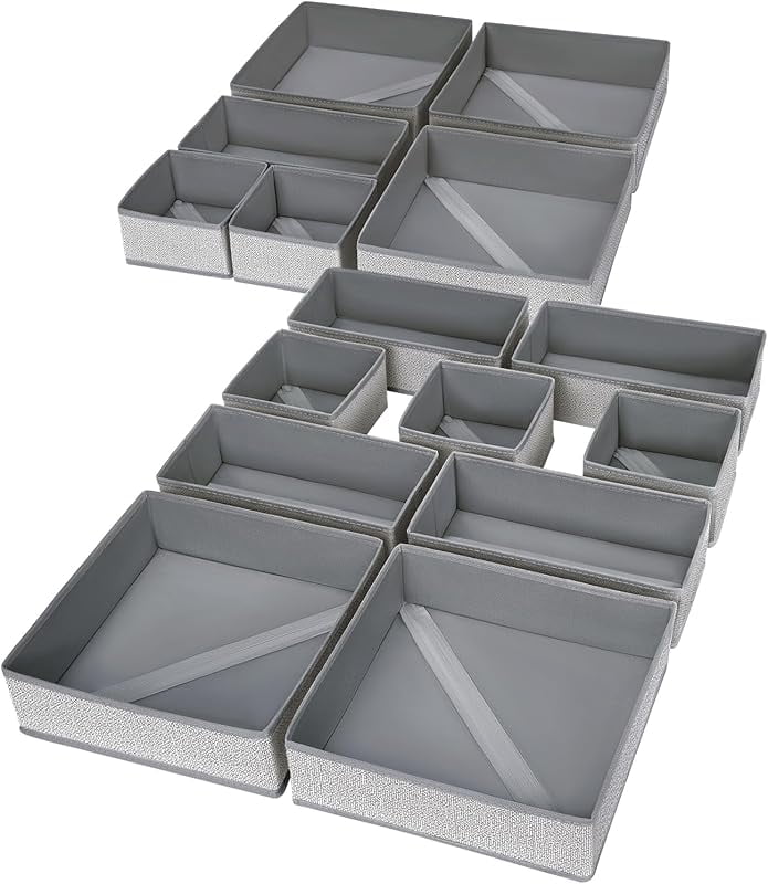DIMJ Drawer Organizer Clothes, 12 Pack Dresser Organizer